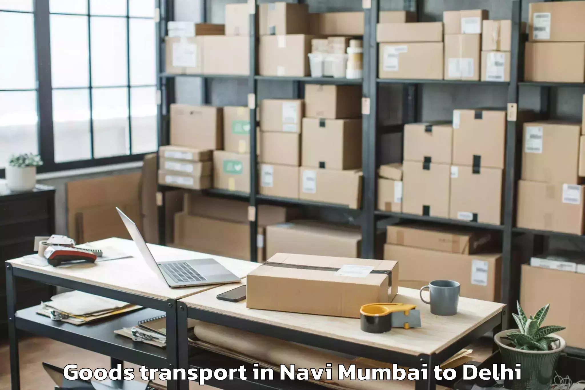 Professional Navi Mumbai to University Of Delhi Goods Transport